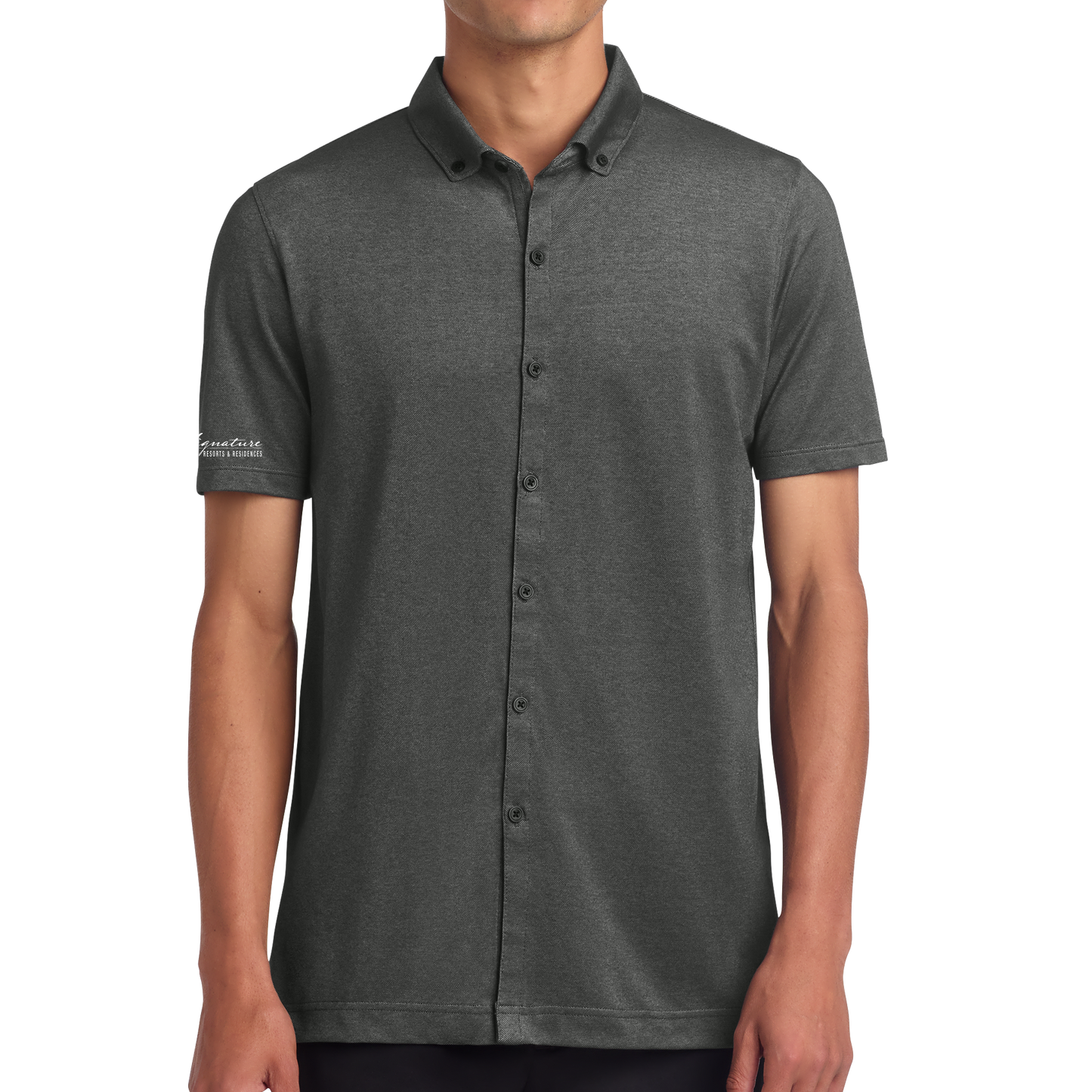 Mercer+Mettle® Stretch Pique Full-Button Polo