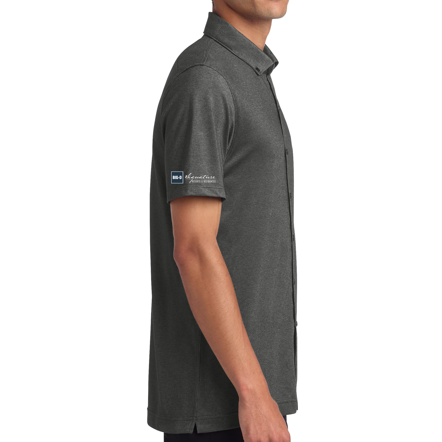 Mercer+Mettle® Stretch Pique Full-Button Polo