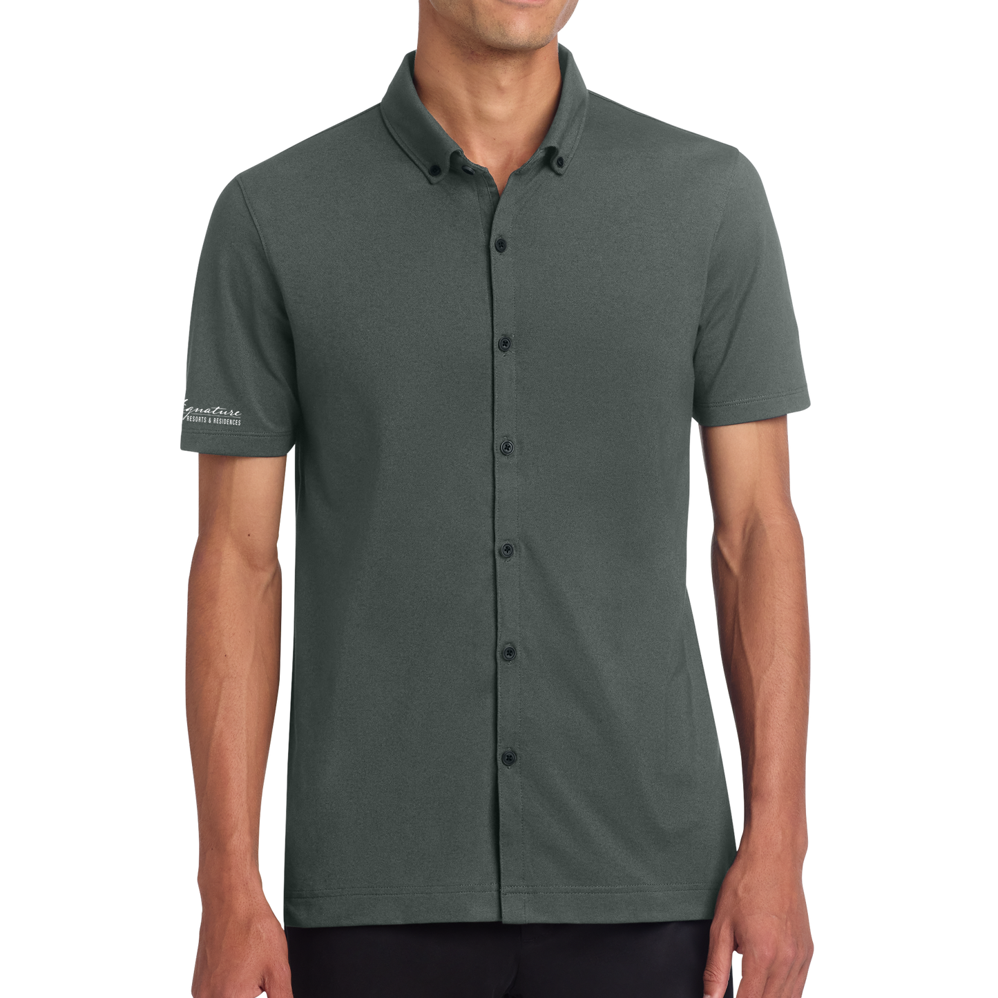 Mercer+Mettle® Stretch Pique Full-Button Polo