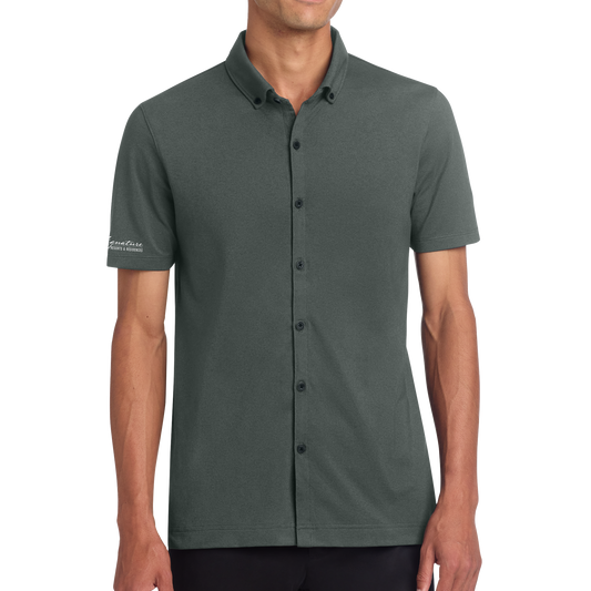 Mercer+Mettle® Stretch Pique Full-Button Polo