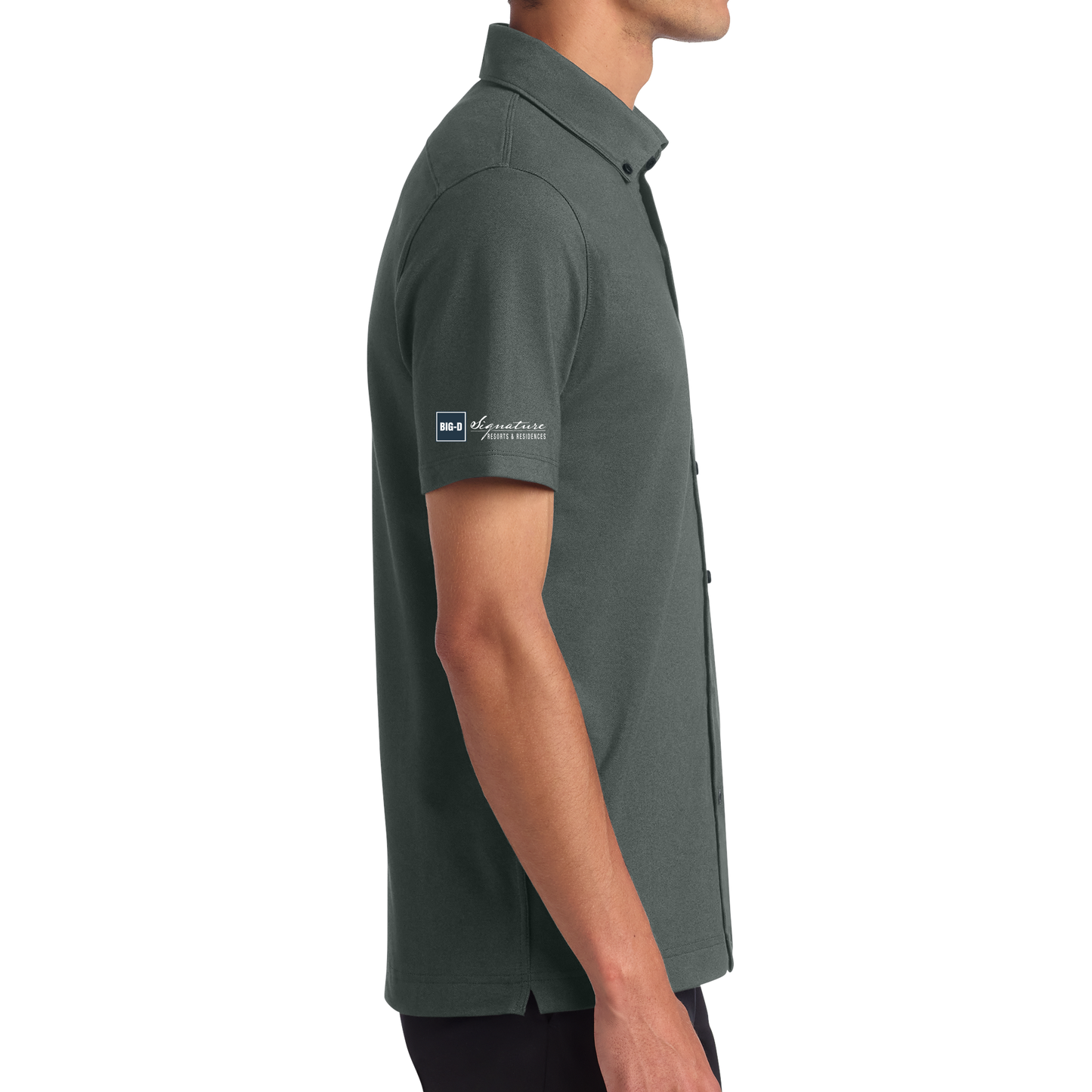 Mercer+Mettle® Stretch Pique Full-Button Polo