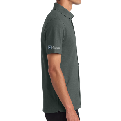 Mercer+Mettle® Stretch Pique Full-Button Polo