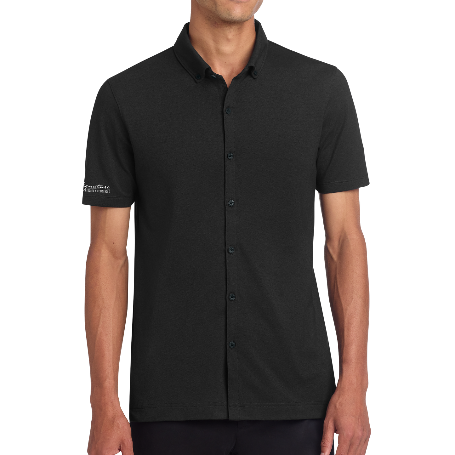 Mercer+Mettle® Stretch Pique Full-Button Polo