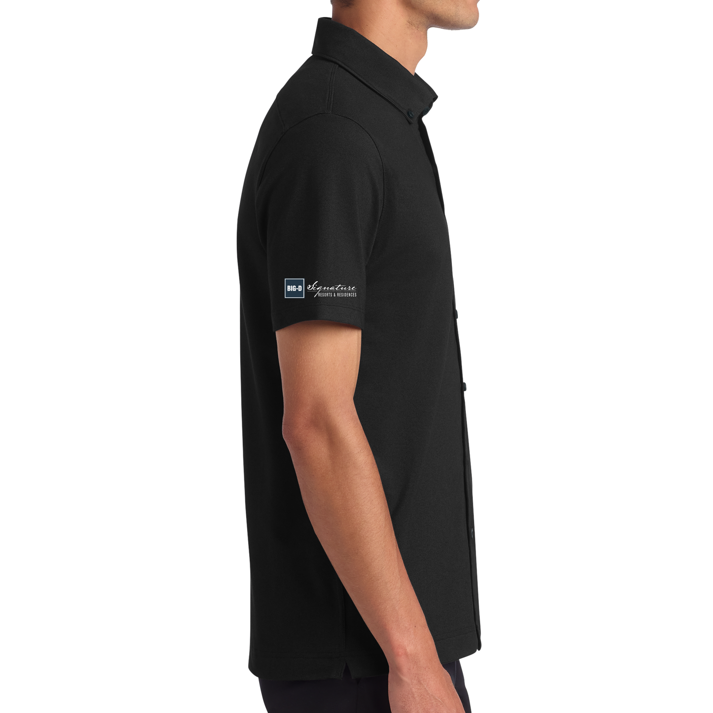 Mercer+Mettle® Stretch Pique Full-Button Polo