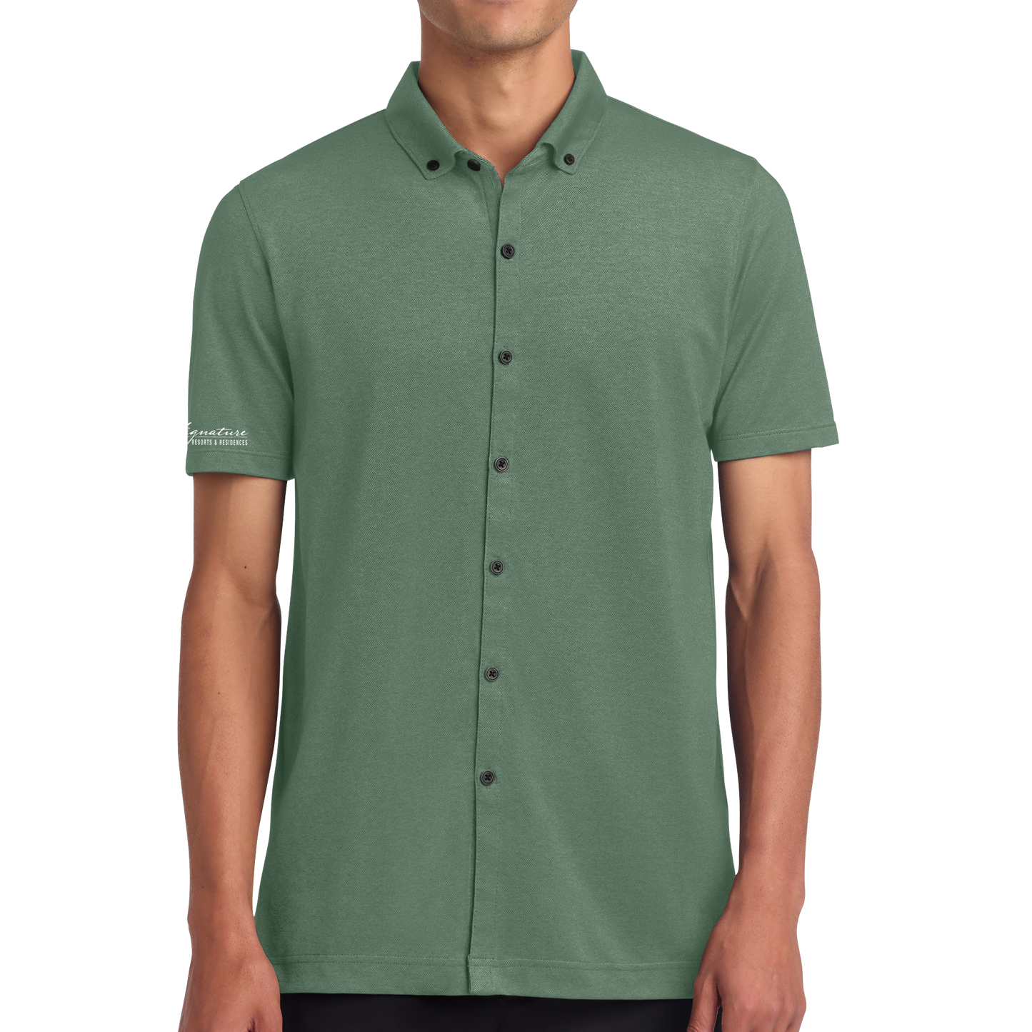 Mercer+Mettle® Stretch Pique Full-Button Polo