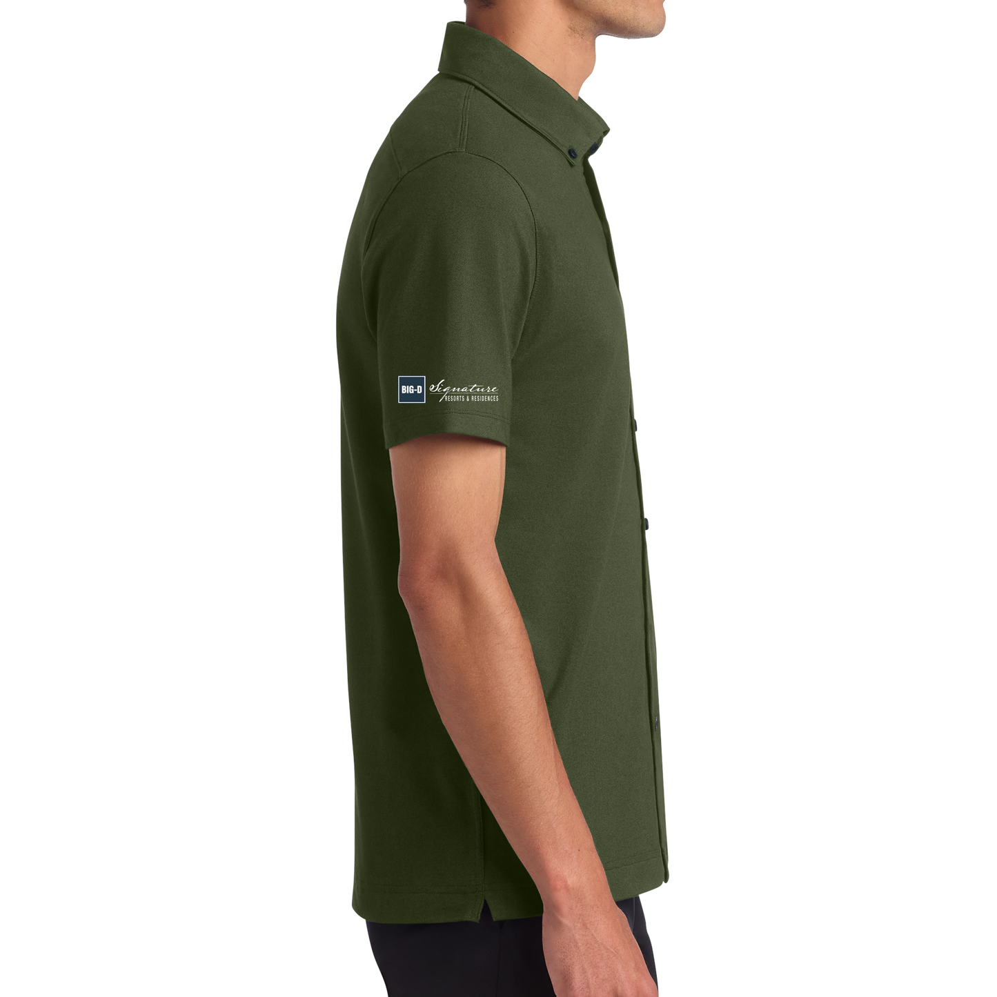 Mercer+Mettle® Stretch Pique Full-Button Polo
