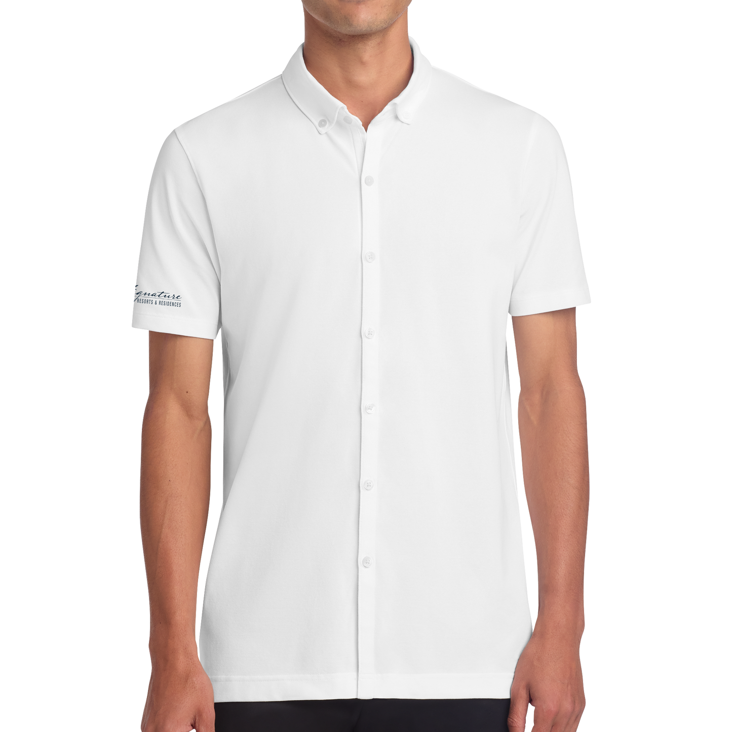 Mercer+Mettle® Stretch Pique Full-Button Polo