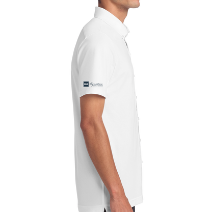 Mercer+Mettle® Stretch Pique Full-Button Polo